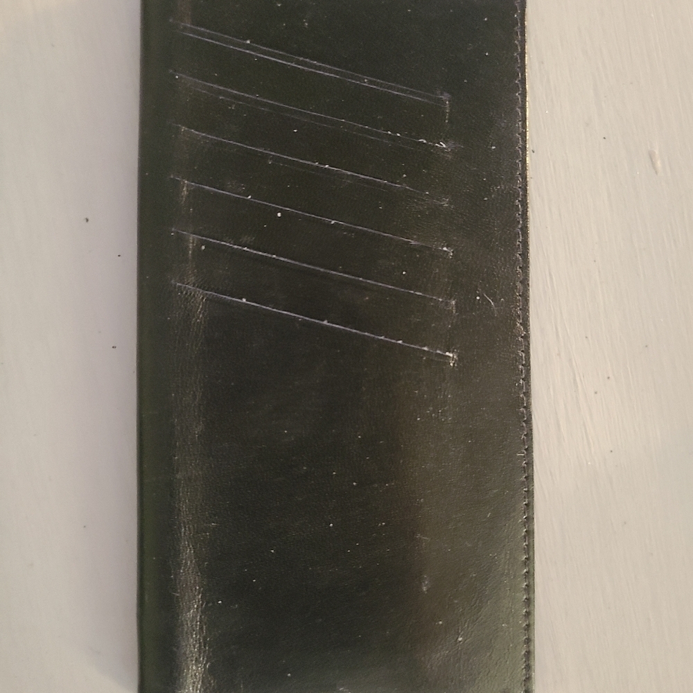 Leather credit card holder/bill fold